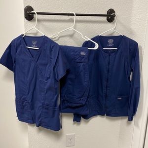 Cherokee Workwear Navy scrub set with jacket